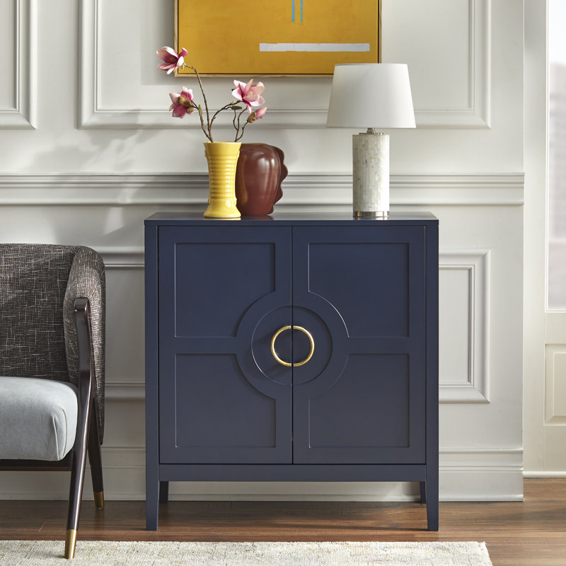 Hewson 2-Door Accent Cabinet with Adjustable Shelves, Indigo Blue