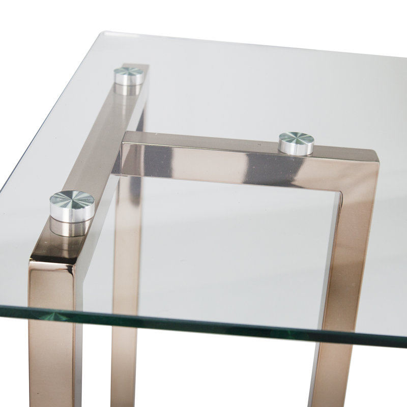 Leddy Tempered Glass Writing Desk