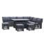 Morvan 9 - Person Patio Dining Set Rectangular Table with Cushions Included
