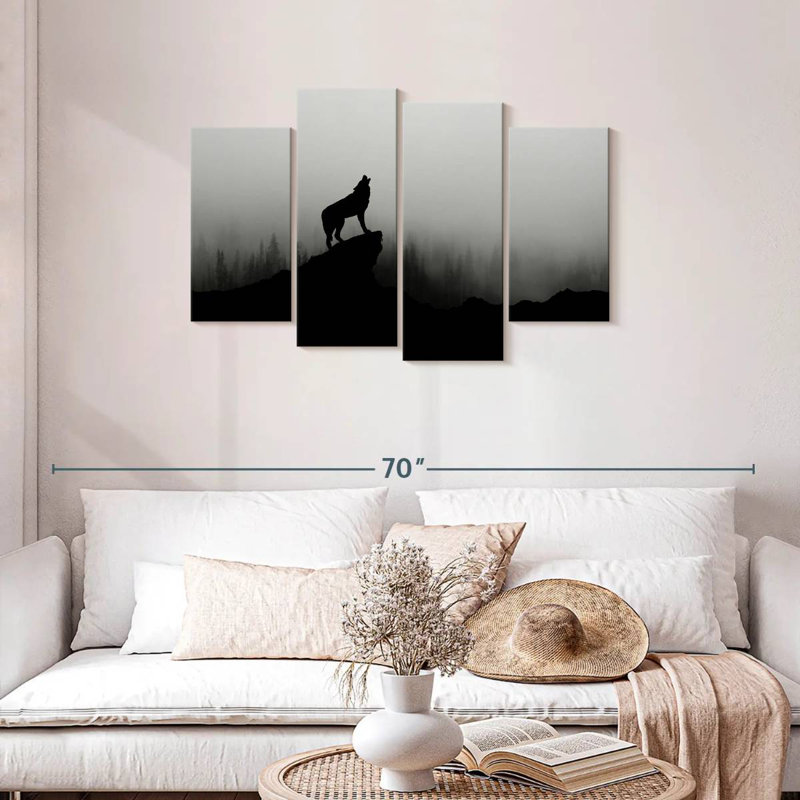 Wolf Silhouette, 27" H x 43" W