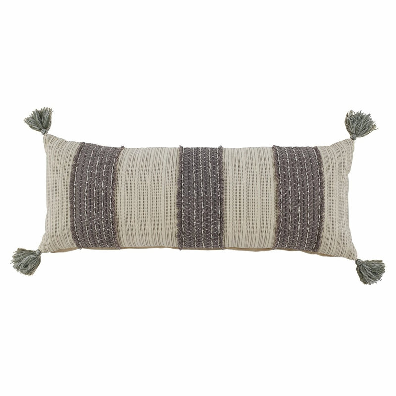 Striped Cotton Throw Pillow