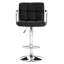 Caylee Swivel Upholstered Adjustable Height Bar Stool with Stainless Steel Frame-17936070