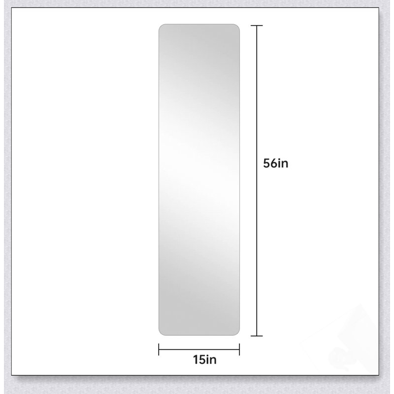 Full Body Round Corner Mirror For Living Room, Bedroom, And Cloakroom With Hanging Hole, High-Quality 5Mm Silver Explosion-Proof Glass