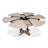 Tower Oak Round Solid Wood Top Dining Table-114022764