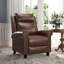 Fauteuil inclinable par pression en cuir véritable de 33,5 po de largeur, classique et respirant-2042758120