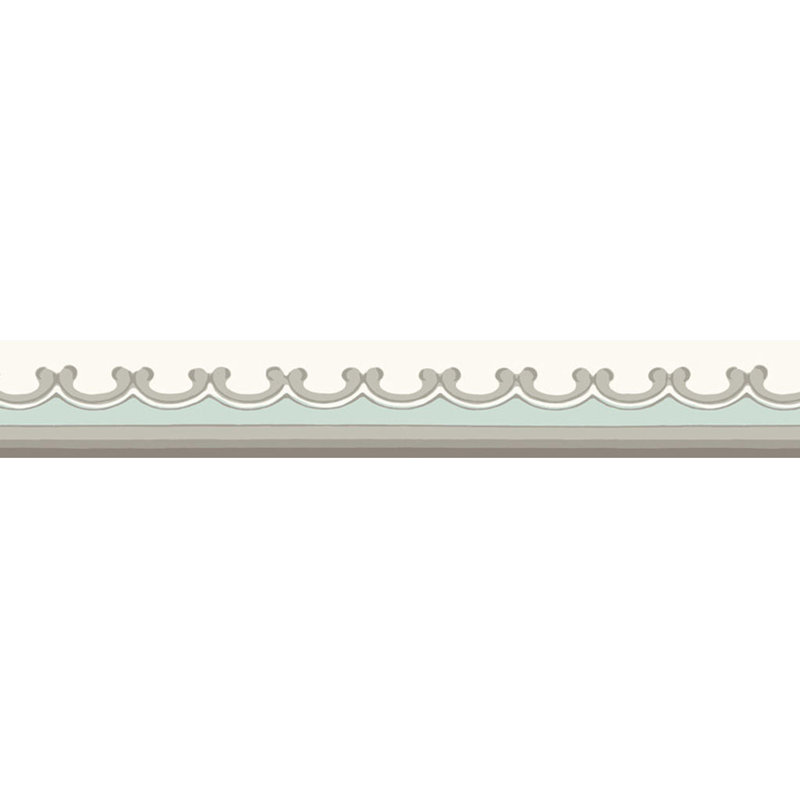 Broderie Wallpaper Border, Duck Egg