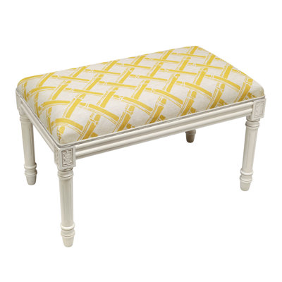 Billiot Linen Blend Upholstered Bench