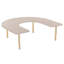 Table d'activité thermofusionnée 60 "x 66" avec pieds réglables en bois épais - sable asiatique / sable / naturel-130361679-130361677