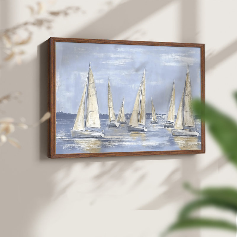 Nautical Series-III - Reproduction encadrée - Restickable, 8" H x 10" W, Noyer