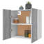 Black Hanging Glass Cabinet 60X31x60 Cm-584496447