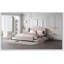 Lit plateforme tapissier avec tête de lit à oreilles, gigogne simple et 2 tiroirs-690096475