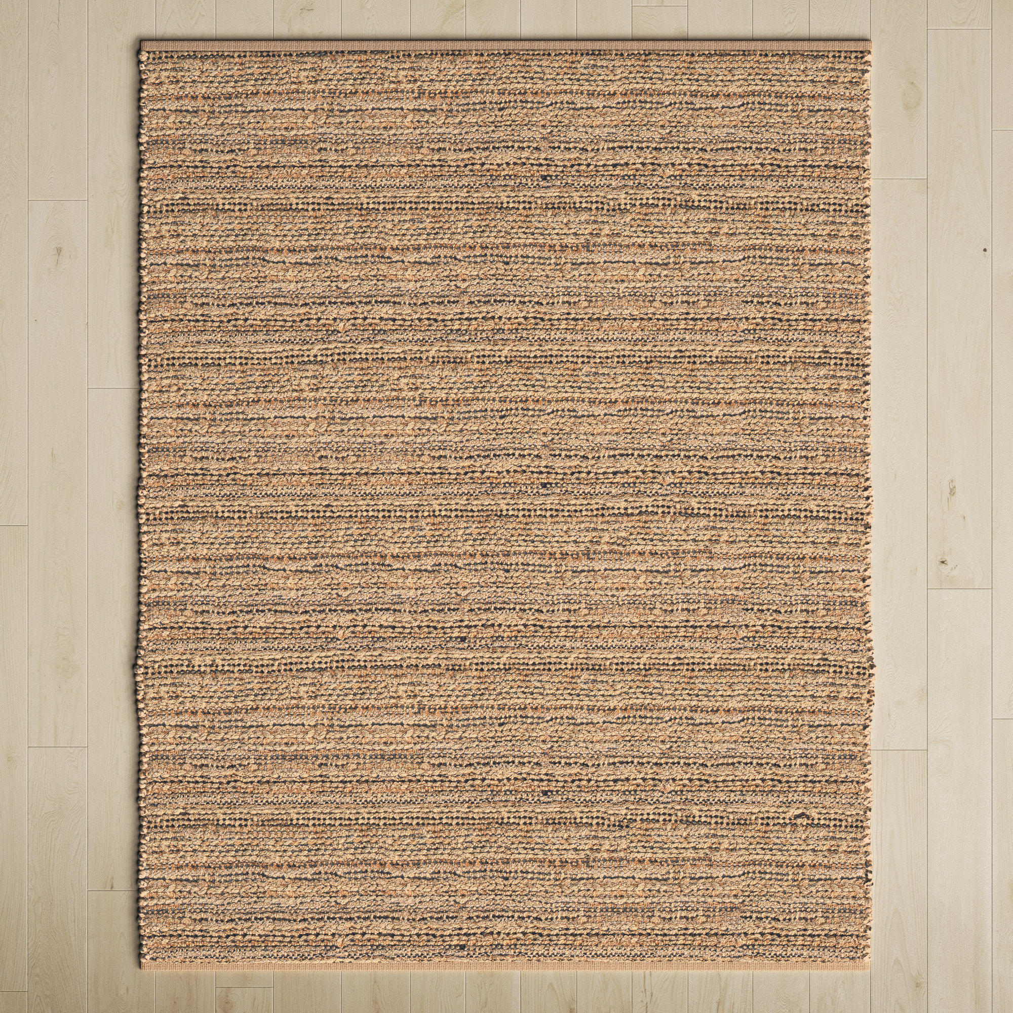 Caroline Handmade Tan Rug, Rectangle 8' x 10'