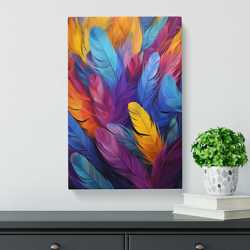 Feather Colour Field - Print, 76cm H x 50cm W x 3cm D