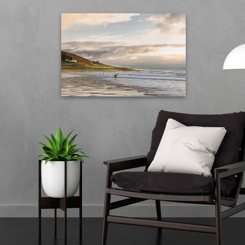 Croyde en hiver - Photographie de paysage réaliste d'art côtier, H 16 po x l 24 po