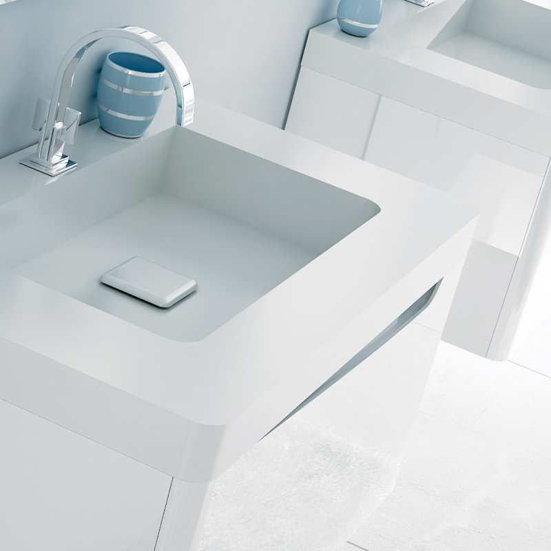 Ensemble de meuble-lavabo de salle de bain simple 32 po Manorhaven, blanc
