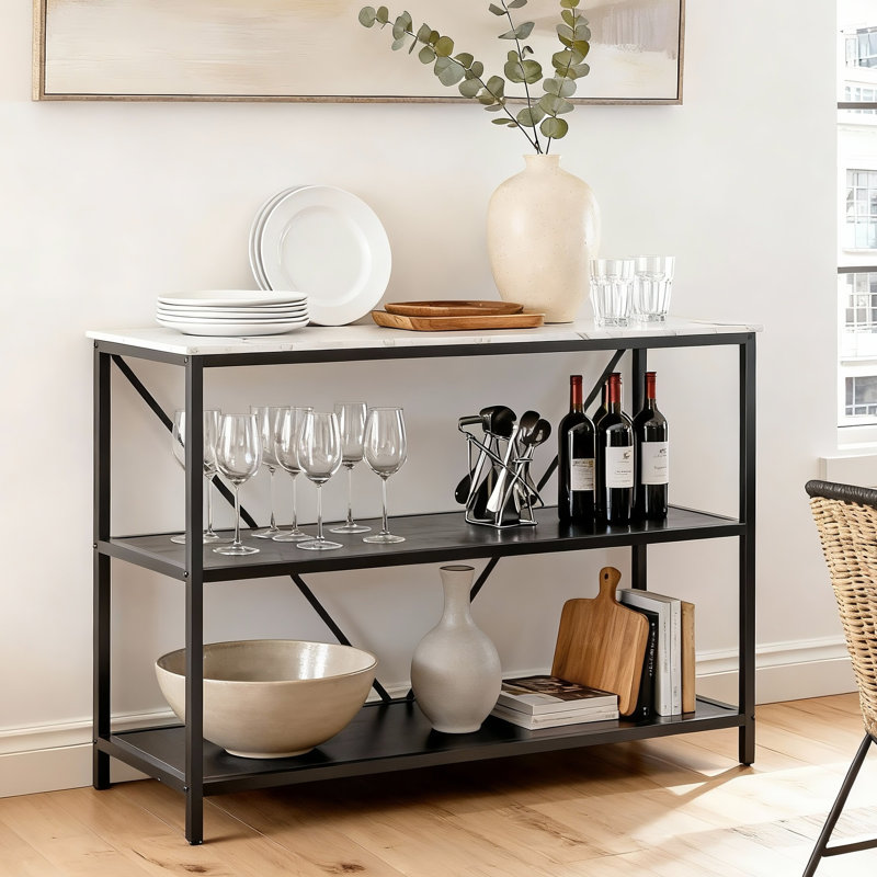 Jhamari 3-Tier Kitchen Cart with Open Shelves