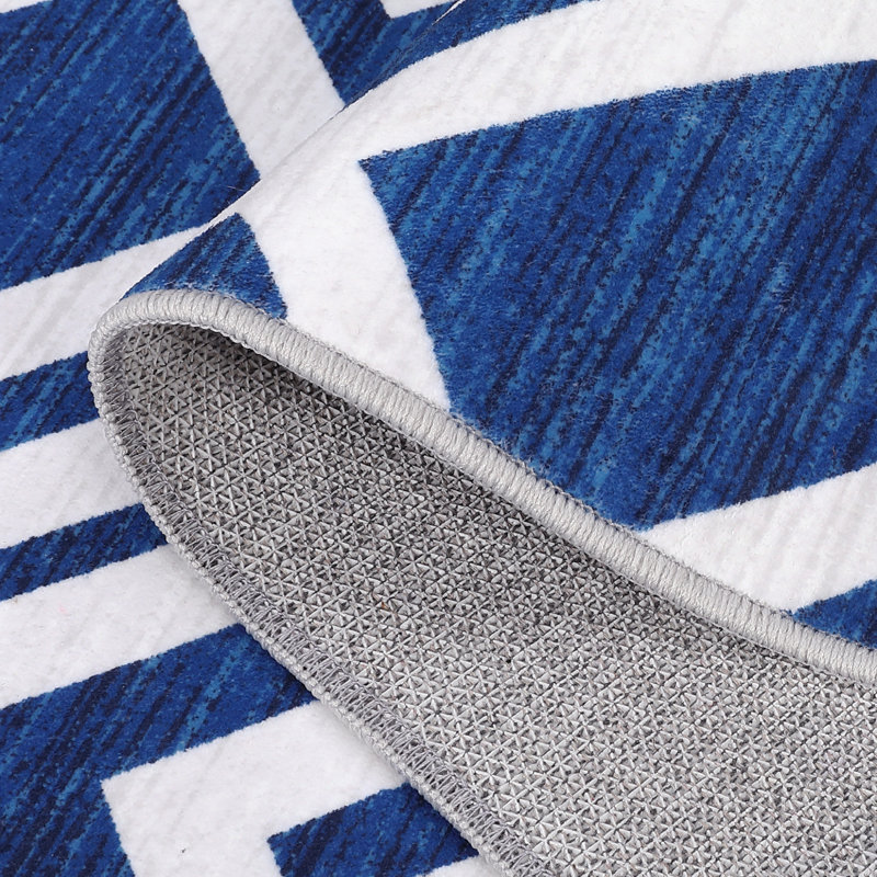 Washable Area Rug, Modern Geometry Printed Accent Rug Indoor Soft Lightweight Rug Non Slip Backing Throw Carpet For Living Room Bedroom Dining Room