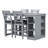 Counter Height Dining Table Set with 3-Tier Storage Shelves-1746294258-1746294259-1746294260
