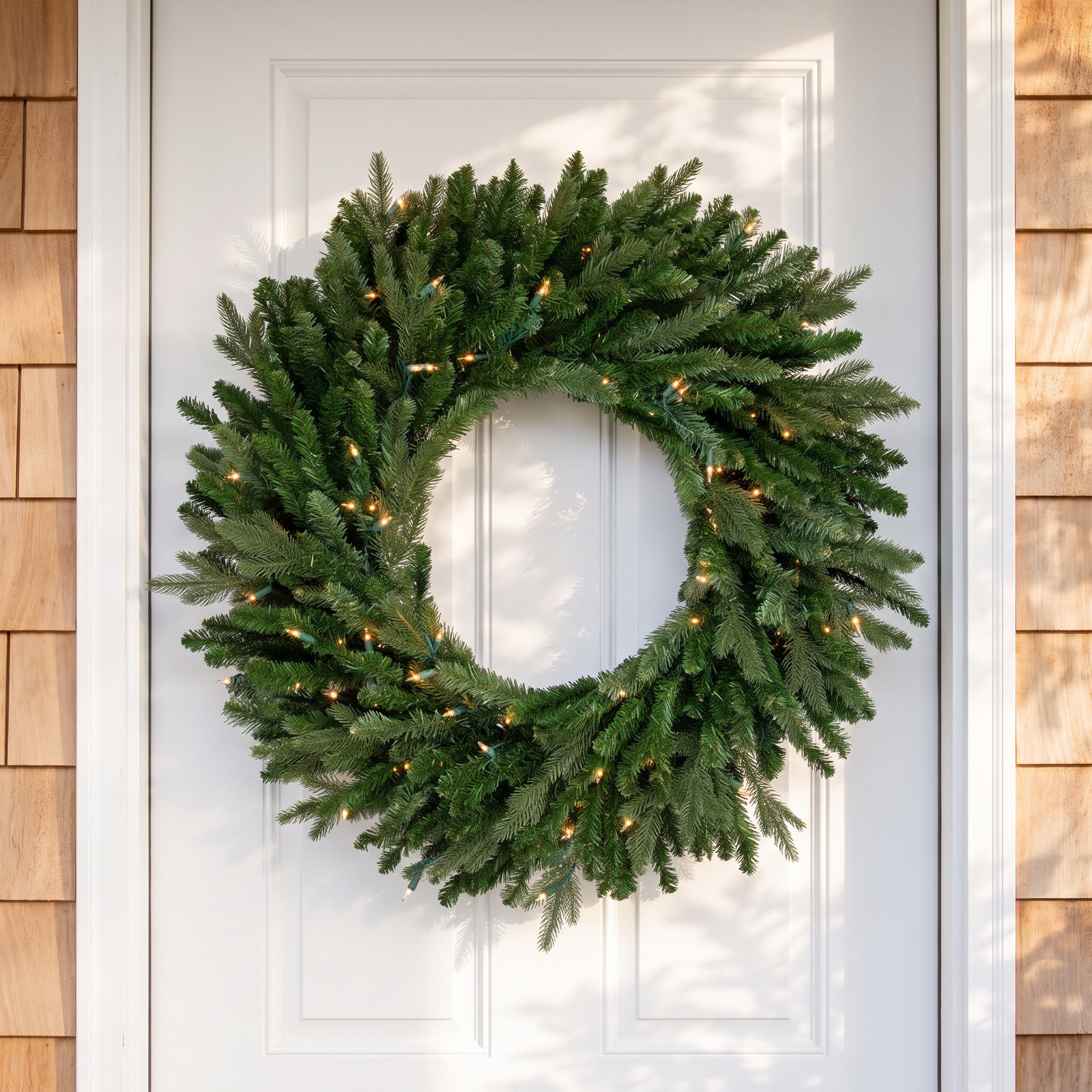 48" Pre-Lit Spruce Wreath