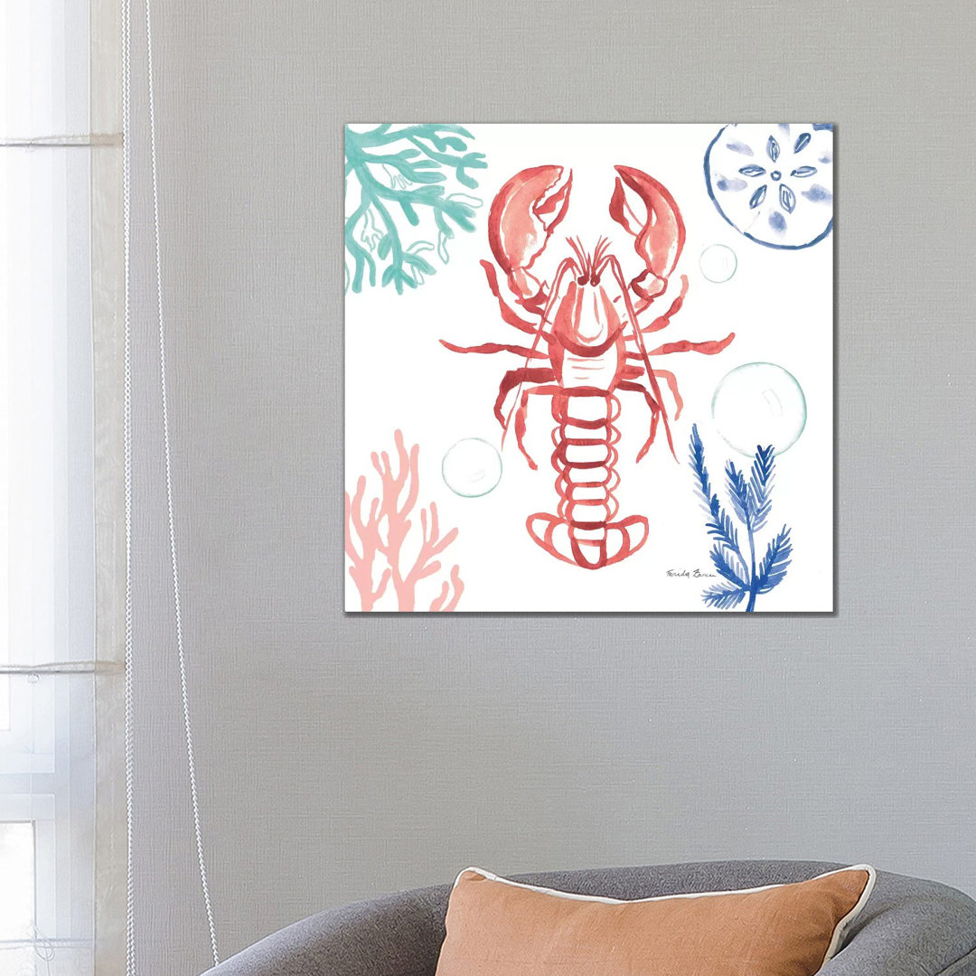Coastal Jewels VI Coral Cove by Farida Zaman - Wrapped Canvas Print