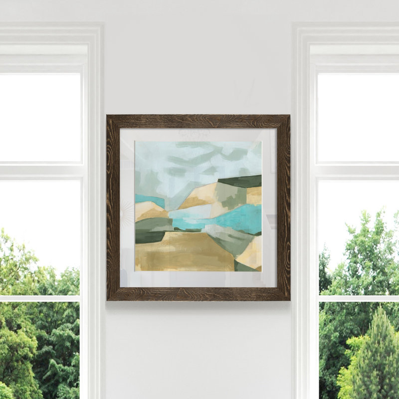 Optical Fields II-impression sur papier, H 21 po x l 21 po x P 1 po, Cadre noyer