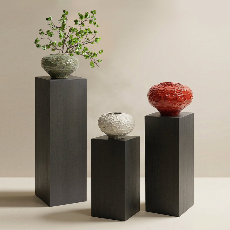 MDF Square Columns / Pedestals, Black, 24
