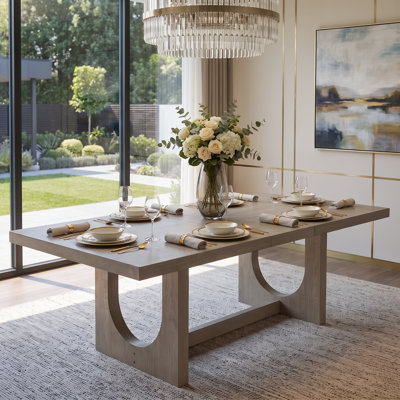 78-96'' Extendable Dining Table For 6-10 People