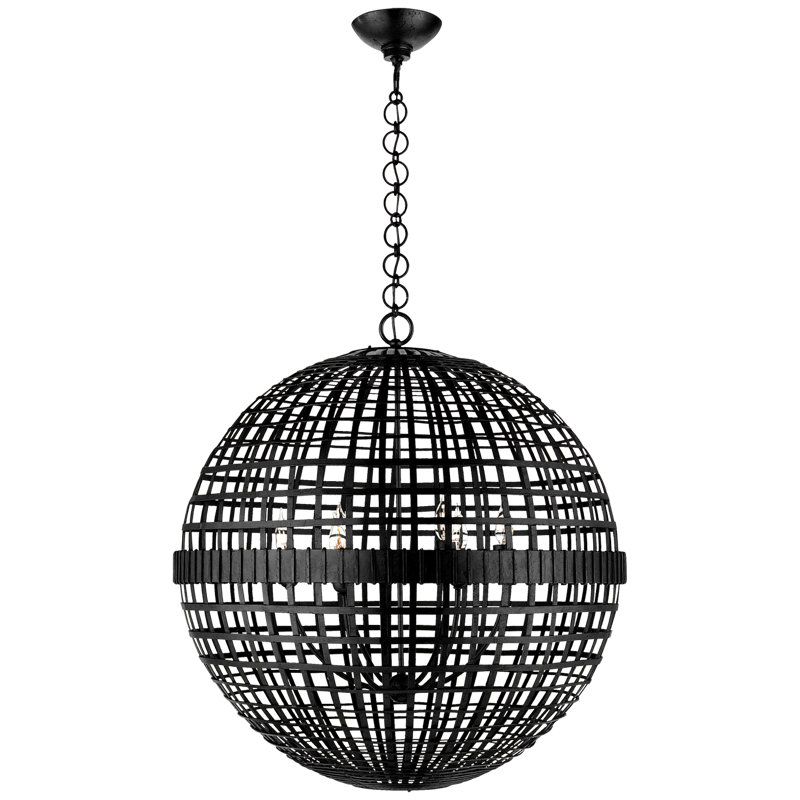AERIN Mill Large Globe Lantern, Aged Iron