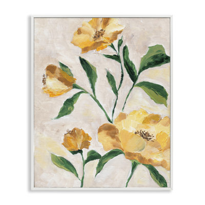  «Yellow Camellia Blossoms», art de la giclée encadrée par Nikita Jariwala