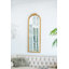 Luxueux miroir de plancher en bois pour la salle de bain, la chambre à coucher et le salon