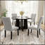 Ensemble de table de salle à manger 5 pièces, table moderne de 43 pouces avec 4 chaises rembourrées pour des repas confortables et élégants-1261674506-1261674508