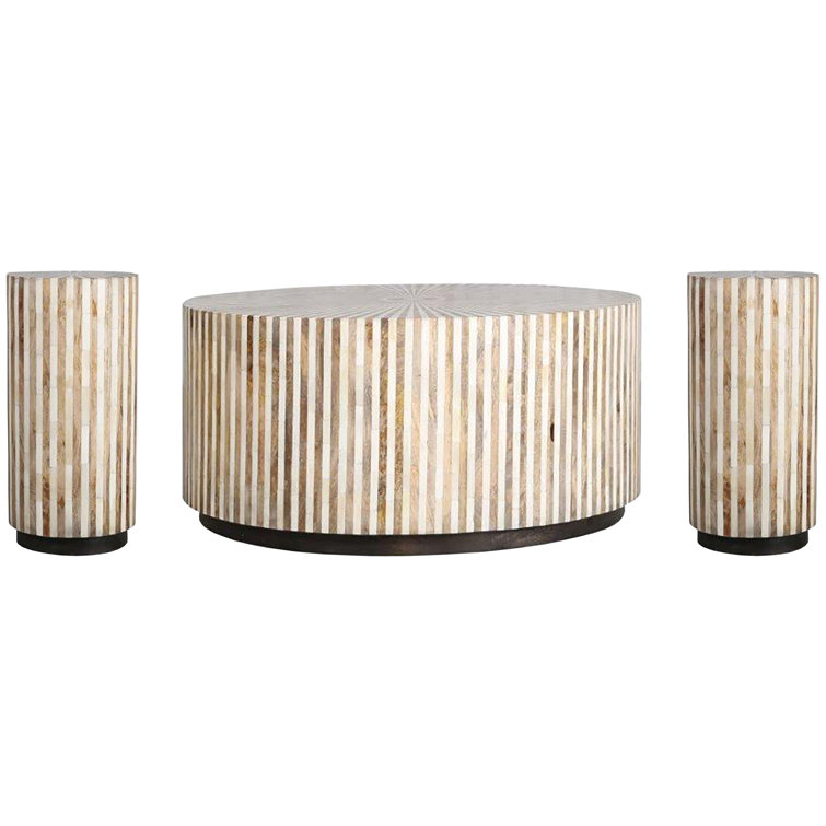 Table basse avec 2 tables d'appoint