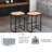Counter Stool with Metal Frame