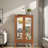Curio Cabinet With 2 Tempered Glass Doors, Adjustable Shelves And Led Light-1031905955