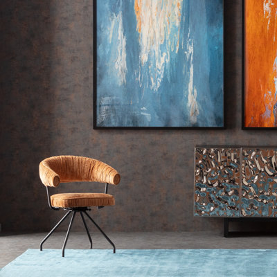 Arabella swivel chair in blue