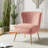 Euclid Velvet Accent Chair with Metal Legs-366564311