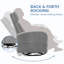 Corduroy Swivel Nursery Gliding Rocker Chair-1626224208