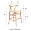 Tabouret de bar / de comptoir en bois massif Fairbanks-869017178-869017176-869017179