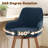 Advika 25" Swivel Upholstered Counter Stool with Solid Rubberwood Frame &  Full Back Arms-1085626193