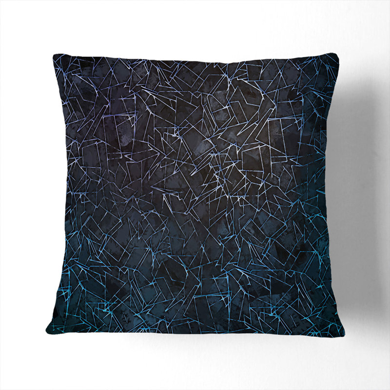 Abstract Square Throw Cushion, White, 55cm H x 55cm W x 20cm D