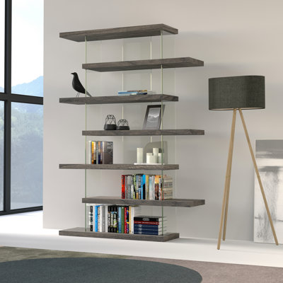 Floating Glass Panel Bookcase