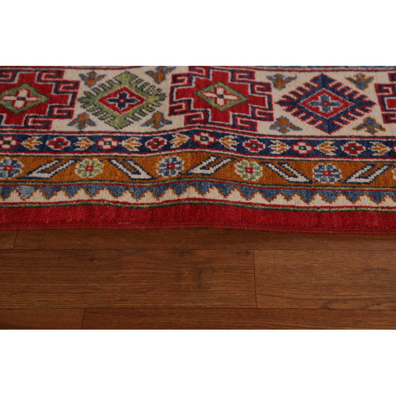 Geometric Kazak Vegetable Dye Area Rug