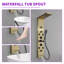 Système de douche à panneau de douche VIBRANTBATH 51,57 "avec pomme de douche réglable-95168544