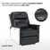 Electric Genuine Leather Power Recliner with Nailhead Trims Built-in USB Port