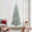 Artificial Hinged Christmas Tree Green and white-395112478