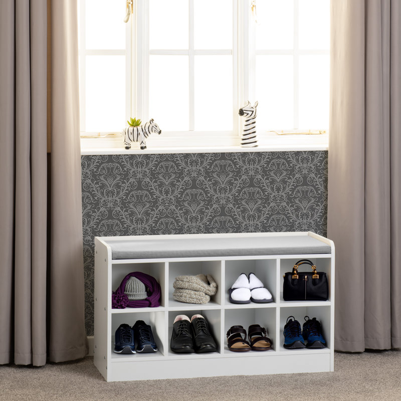 Nicu Shoe Storage Bench, White