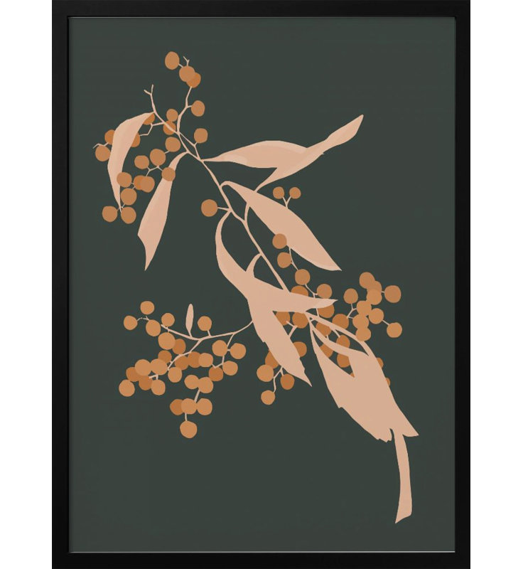 "The Blooming Touch" Framed Textured Wall Art, Noir, H 14 po x l 10 po