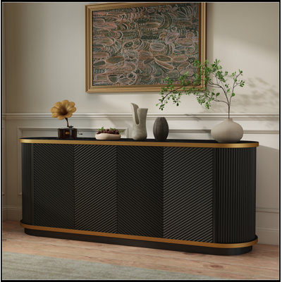 Olivarria Cabinet with 4-Door Storage