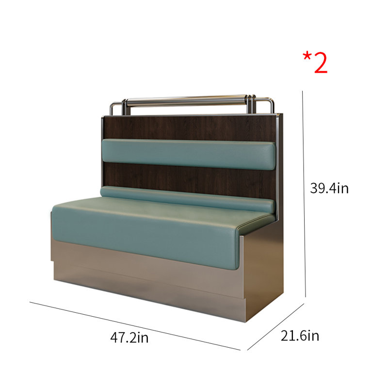 Bar Cafe Hot Pot Restaurant Modern Bench Upholstered Bench
