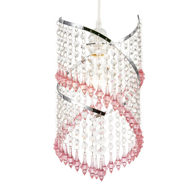 40cm H Acrylic Round Lamp Shade ( Slip-On )